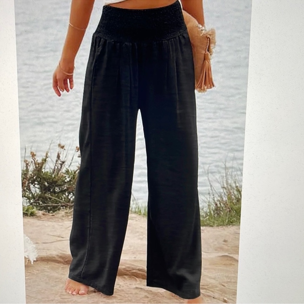 Elegant Black Wide Leg Pants